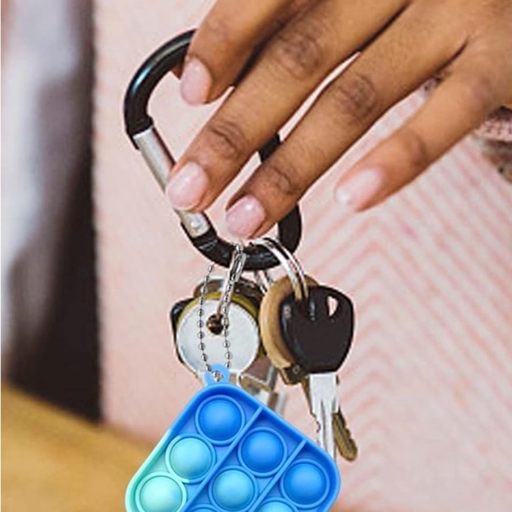 Assorted Mini Pop-It Keychain Fidget Toy Set - Multicolor - Picture 3 of 4